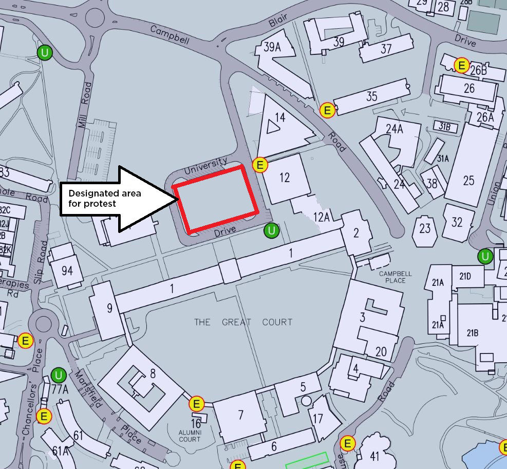 Designated area for protests